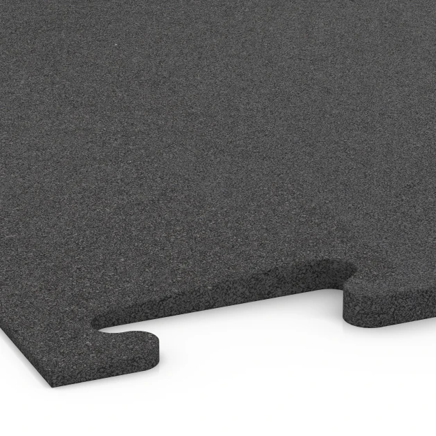 Le gros plan sur le système de connexion des revêtements de sol WARCO 6594 - Rampe de bord Fitness Performance Elite en couleur Anthracite. Les dimensions 100 × 20 cm | 0,5 < 2 cm.