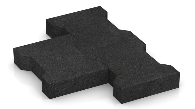 Assemblage en forme de demi-T – Pavé autobloquant