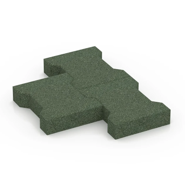 Le gros plan sur le système de connexion des revêtements de sol WARCO 7070 - Pavé autobloquant en couleur Vert herbe. Les dimensions 20 x 16,5 x 4,5 cm | 0,0278 m².