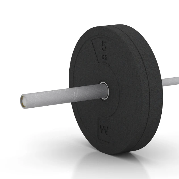 Le gros plan sur le système de connexion des revêtements de sol WARCO 6084 - Bumper Plate en couleur Anthracite. Les dimensions 5 kg | ø 45,4 x 3,15 cm.
