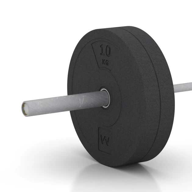 Le gros plan sur le système de connexion des revêtements de sol WARCO 6085 - Bumper Plate en couleur Anthracite. Les dimensions 10 kg | ø 45,4 x 5,85 cm.