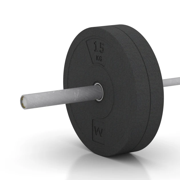 Le gros plan sur le système de connexion des revêtements de sol WARCO 6088 - Bumper Plate Slim en couleur Anthracite. Les dimensions 15 kg | ø 45,4 x 5,85 cm.