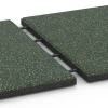 Le gros plan sur le système de connexion des revêtements de sol WARCO 6415 - Dalle amortissante – 90 cm en couleur Gazon anglais. Les dimensions 50 x 50 x 3 cm | 0,25 m².