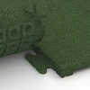 Le gros plan sur le système de connexion des revêtements de sol WARCO 6977 - Dalle de sol fitness Classic en couleur Vert herbe. Les dimensions 50 x 50 x 3 cm | 0,25 m².