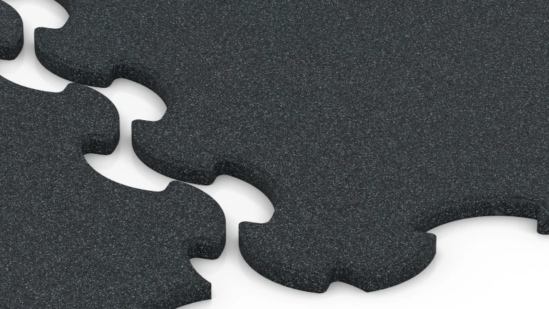 Connexion puzzle optimisée avec dents arrondies et chanfrein léger