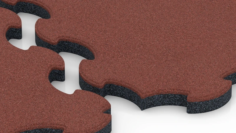 Assemblage puzzle optimisé à bords chanfreinés