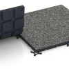 Le gros plan sur le système de connexion des revêtements de sol WARCO 7132 - Revêtement sportif extérieur en couleur Granit gris foncé. Les dimensions 60 x 60 x 3 cm | 0,36 m².