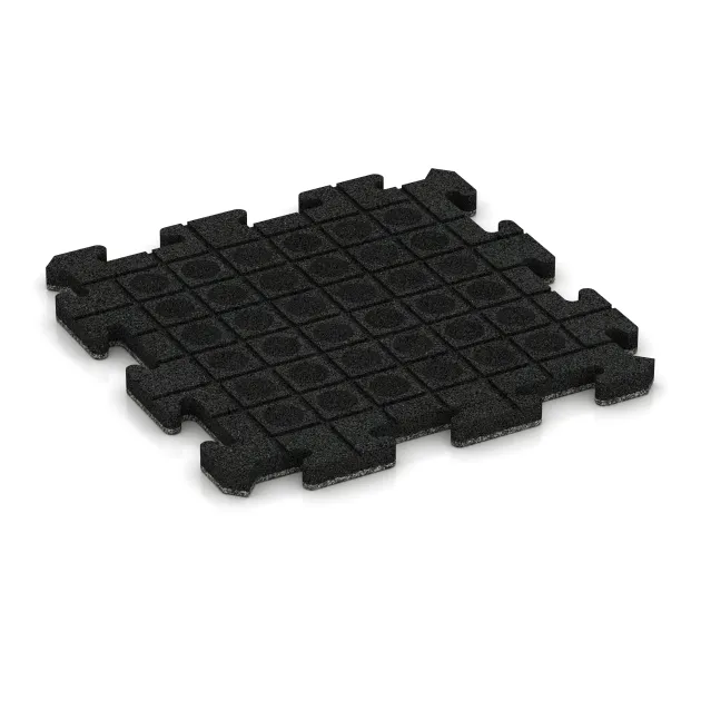 La vue du dessous ou de la face inférieure, c’est-à-dire la face inférieure de la pièce moulée WARCO 5834 - Dalle événementielle pour extérieur au format 500 x 500 x 30 mm.