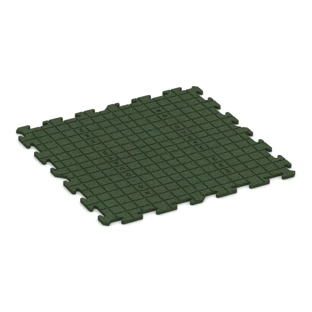 La vue du dessous ou de la face inférieure, c’est-à-dire la face inférieure de la pièce moulée WARCO 3961 - Revêtement sportif pour chiens HD au format 1000 x 1000 x 18 mm.
