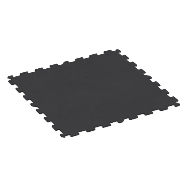 La vue du dessous ou de la face inférieure, c’est-à-dire la face inférieure de la pièce moulée WARCO 1064 - Sol de Fitness Compact au format 970 x 970 x 8 mm.