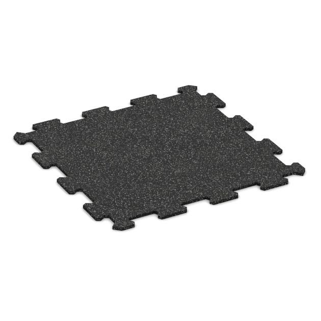 La vue du dessous ou de la face inférieure, c’est-à-dire la face inférieure de la pièce moulée WARCO 0920 - Sol de Fitness Compact au format 485 x 485 x 8 mm | 0,235 m².
