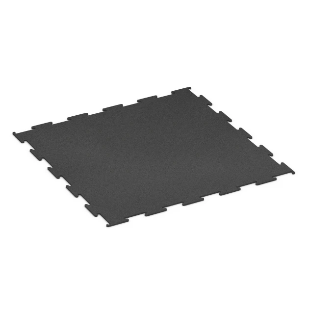 La vue du dessous ou de la face inférieure, c’est-à-dire la face inférieure de la pièce moulée WARCO 6449 - Sol de Fitness Compact au format 100 × 100 × 0,8 cm.
