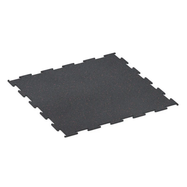 La vue du dessous ou de la face inférieure, c’est-à-dire la face inférieure de la pièce moulée WARCO 6450 - Sol de Fitness Compact au format 100 × 100 × 0,8 cm.