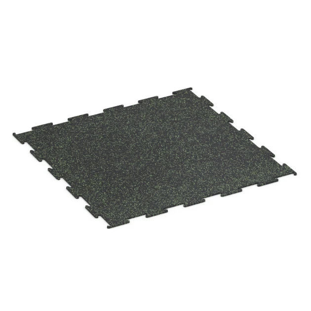 La vue du dessous ou de la face inférieure, c’est-à-dire la face inférieure de la pièce moulée WARCO 6453 - Sol de Fitness Compact au format 100 × 100 × 0,8 cm.