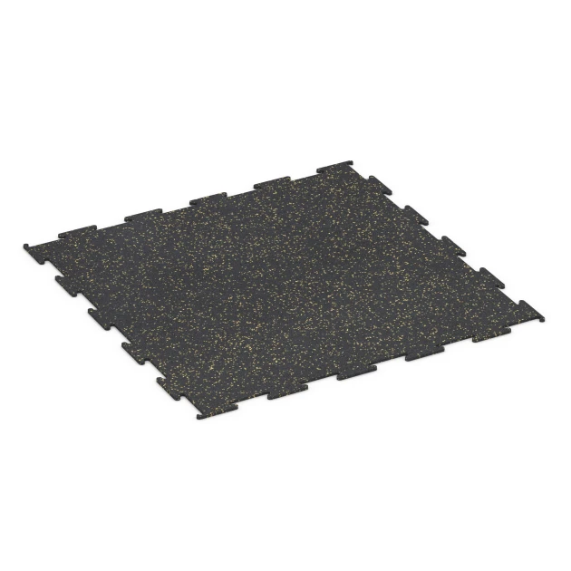 La vue du dessous ou de la face inférieure, c’est-à-dire la face inférieure de la pièce moulée WARCO 6454 - Sol de Fitness Compact au format 100 × 100 × 0,8 cm.