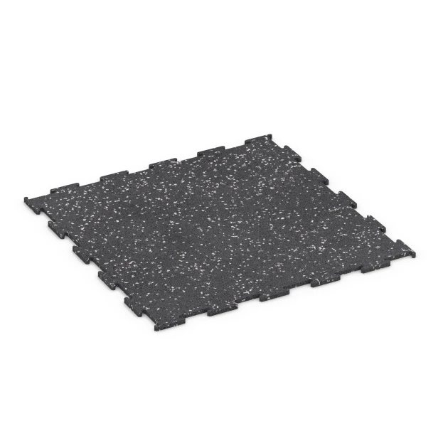 La vue du dessous ou de la face inférieure, c’est-à-dire la face inférieure de la pièce moulée WARCO 6458 - Sol de Fitness Compact au format 50 × 50 × 0,8 cm.