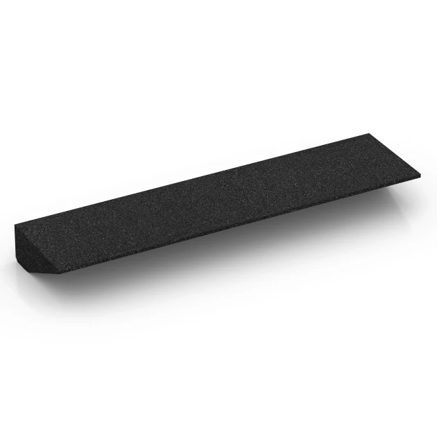 La vue du dessous ou de la face inférieure, c’est-à-dire la face inférieure de la pièce moulée WARCO 6603 - Rampe de seuil au format 100 × 25 cm | 1 < 10 cm.