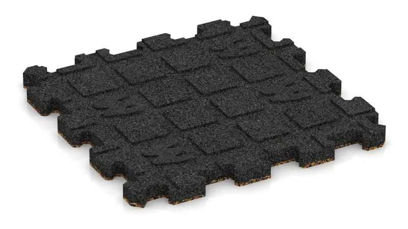 Canaux de drainage de 4 x 15 mm disposés à angle droit