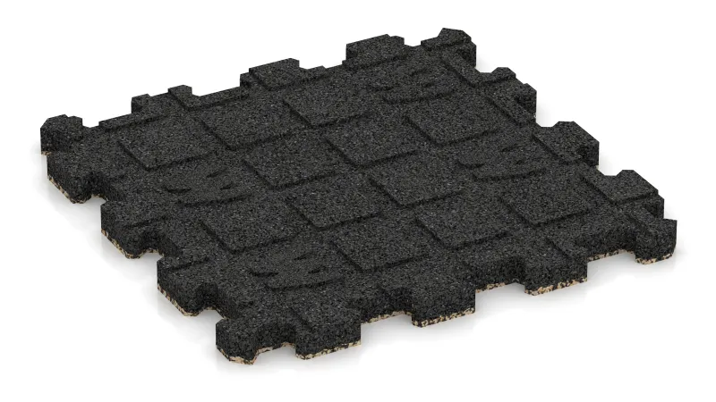Canaux de drainage de 4 x 15 mm disposés à angle droit