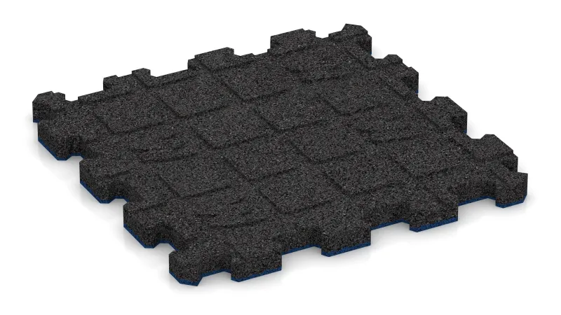 Canaux de drainage de 4 x 15 mm disposés à angle droit