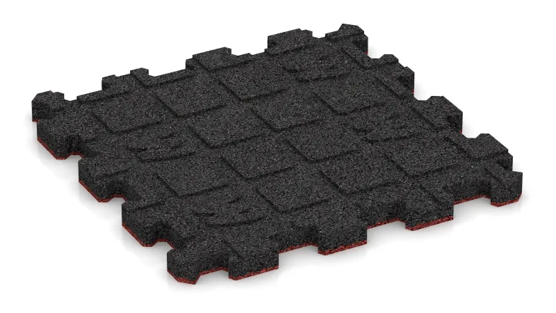 Canaux de drainage de 4 x 15 mm disposés à angle droit