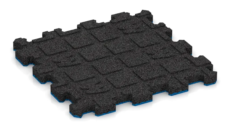 Canaux de drainage de 4 x 15 mm disposés à angle droit