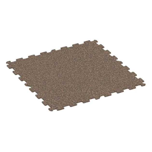 La vue du dessous ou de la face inférieure, c’est-à-dire la face inférieure de la pièce moulée WARCO 1024 - Sol de Fitness Compact au format 970 x 970 x 8 mm.