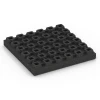 La vue du dessous ou de la face inférieure, c’est-à-dire la face inférieure de la pièce moulée WARCO 6440 - Dalle amortissante – 210 cm au format 50 x 50 x 7 cm.