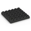 La vue du dessous ou de la face inférieure, c’est-à-dire la face inférieure de la pièce moulée WARCO 6442 - Dalle amortissante – 210 cm au format 50 x 50 x 7 cm.