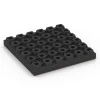 La vue du dessous ou de la face inférieure, c’est-à-dire la face inférieure de la pièce moulée WARCO 6445 - Dalle amortissante – 210 cm au format 50 x 50 x 7 cm.
