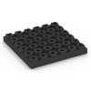 La vue du dessous ou de la face inférieure, c’est-à-dire la face inférieure de la pièce moulée WARCO 6446 - Dalle amortissante – 210 cm au format 50 x 50 x 7 cm.