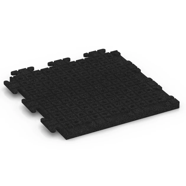 La vue du dessous ou de la face inférieure, c’est-à-dire la face inférieure de la pièce moulée WARCO 7052 - Dalle en caoutchouc Linea au format 50 x 50 x 3 cm | 0,25 m².