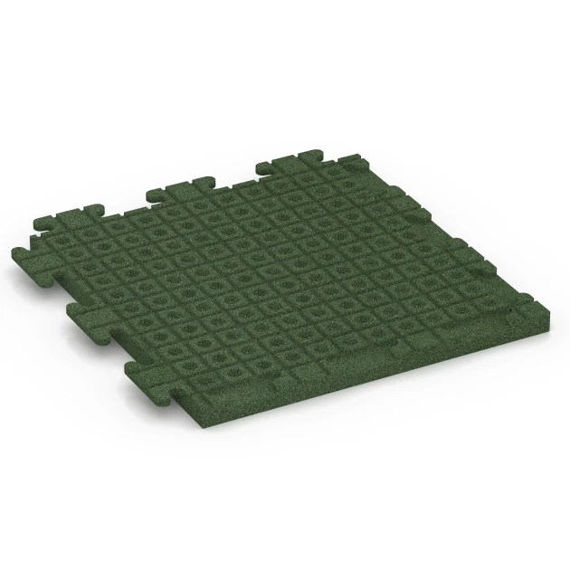 La vue du dessous ou de la face inférieure, c’est-à-dire la face inférieure de la pièce moulée WARCO 6977 - Dalle de sol fitness Classic au format 50 x 50 x 3 cm | 0,25 m².