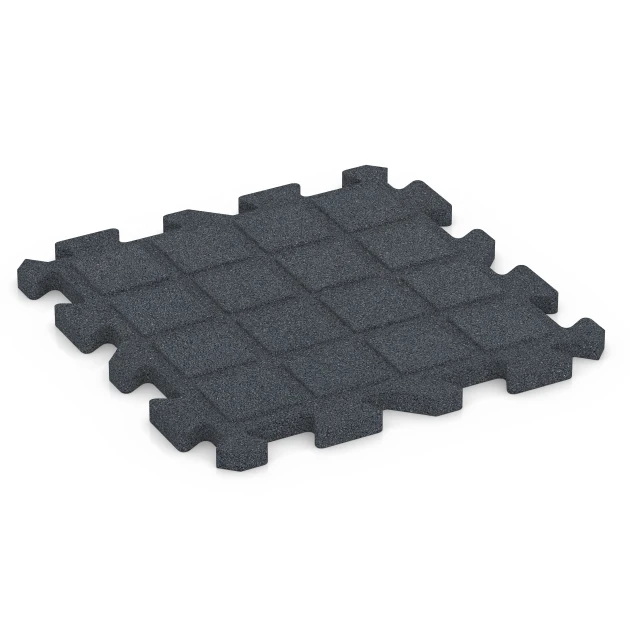 La vue du dessous ou de la face inférieure, c’est-à-dire la face inférieure de la pièce moulée WARCO 6993 - Dalles de terrain multisport au format 50 x 50 x 3 cm | 0,25 m².