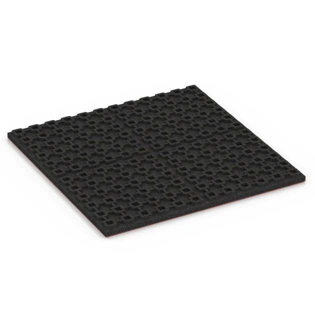 La vue du dessous ou de la face inférieure, c’est-à-dire la face inférieure de la pièce moulée WARCO 6388 - Tapis d’écurie Luxe au format 100 x 100 x 4,5 cm | 1,00 m².