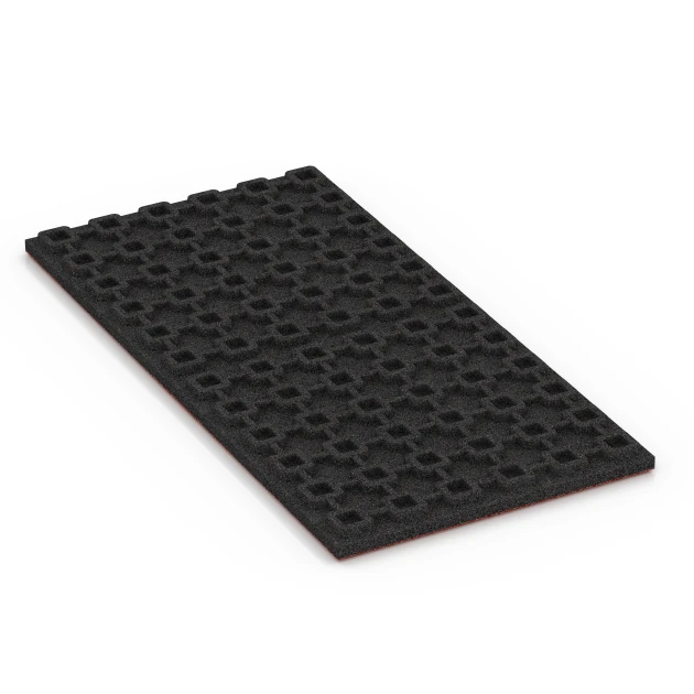 La vue du dessous ou de la face inférieure, c’est-à-dire la face inférieure de la pièce moulée WARCO 6386 - Tapis d’écurie Confort au format 100 x 50 x 4 cm | 0,50 m².