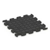 La vue du dessous ou de la face inférieure, c’est-à-dire la face inférieure de la pièce moulée WARCO 6829 - Fitness Active dalle au format 46 x 46 x 1,8 cm.