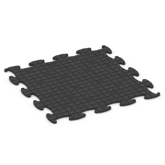 La vue du dessous ou de la face inférieure, c’est-à-dire la face inférieure de la pièce moulée WARCO 6834 - Fitness Active dalle au format 98 x 98 × 1,8 cm.