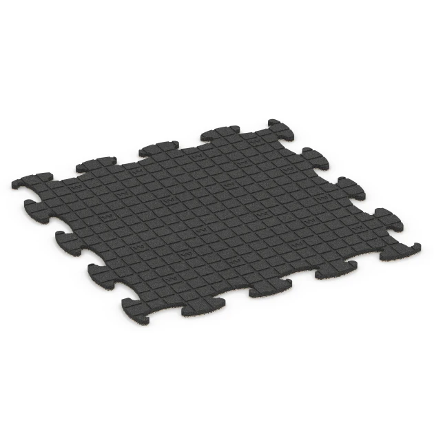 La vue du dessous ou de la face inférieure, c’est-à-dire la face inférieure de la pièce moulée WARCO 6811 - Sol agility pour chiens au format 98 x 98 × 1,8 cm.