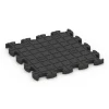 La vue du dessous ou de la face inférieure, c’est-à-dire la face inférieure de la pièce moulée WARCO 6885 - Dalle Fitness Max au format 44,6 x 44,6 × 2,8 cm.