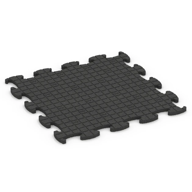 La vue du dessous ou de la face inférieure, c’est-à-dire la face inférieure de la pièce moulée WARCO 6887 - Dalle Fitness Max au format 98 x 98 x 2,8 cm.