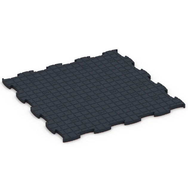 La vue du dessous ou de la face inférieure, c’est-à-dire la face inférieure de la pièce moulée WARCO 6890 - Dalle Fitness Max au format 97,1 x 97,1 x 2,8 cm.