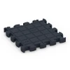 La vue du dessous ou de la face inférieure, c’est-à-dire la face inférieure de la pièce moulée WARCO 6965 - Fitness Premium sol technique au format 28,9 x 28,9 x 2,8 cm.