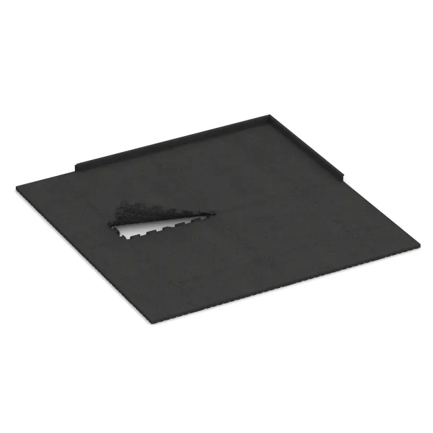 La situation d'installation typique du produit 3475 de WARCO - Revêtement d'aire de jeux, en couleur Anthracite dans les dimensions 1000 x 1000 x 40 mm.