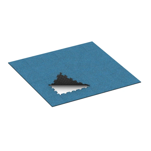 La situation d'installation typique du produit 0324 de WARCO - Tapis de fitness 18 mm, en couleur Atlantique dans les dimensions 100 x 100 x 1,8 cm | 1,00 m².