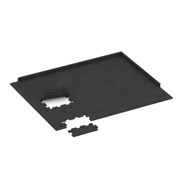 La situation d'installation typique du produit 4679 de WARCO - Dalle de rive HD, en couleur Noir dans les dimensions 500 x 235 x 18 mm.