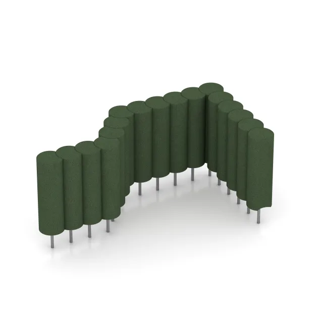 La situation d'installation typique du produit 2564 de WARCO - Palissade en caoutchouc, en couleur Vert gazon dans les dimensions ø 250 x 800 mm.