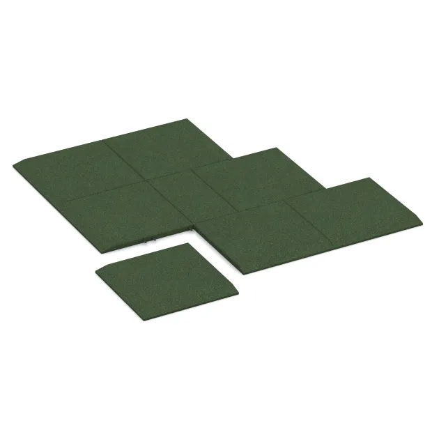 La situation d'installation typique du produit 0465 de WARCO - Dalle de coin (deux côtés biseautés), en couleur Vert gazon dans les dimensions 500 x 500 x 30 mm.