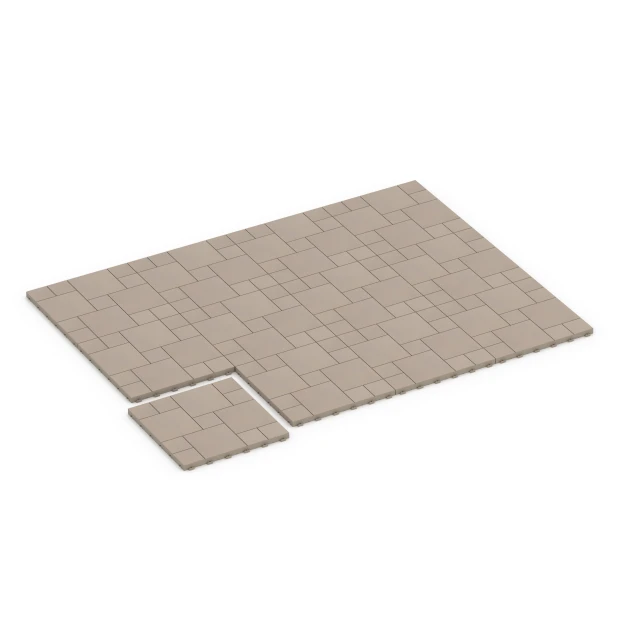 La situation d'installation typique du produit 6331 de WARCO - Motif bloc – Dalle clipsable, en couleur Vanille dans les dimensions 38,5 x 38,5 x 2 cm.