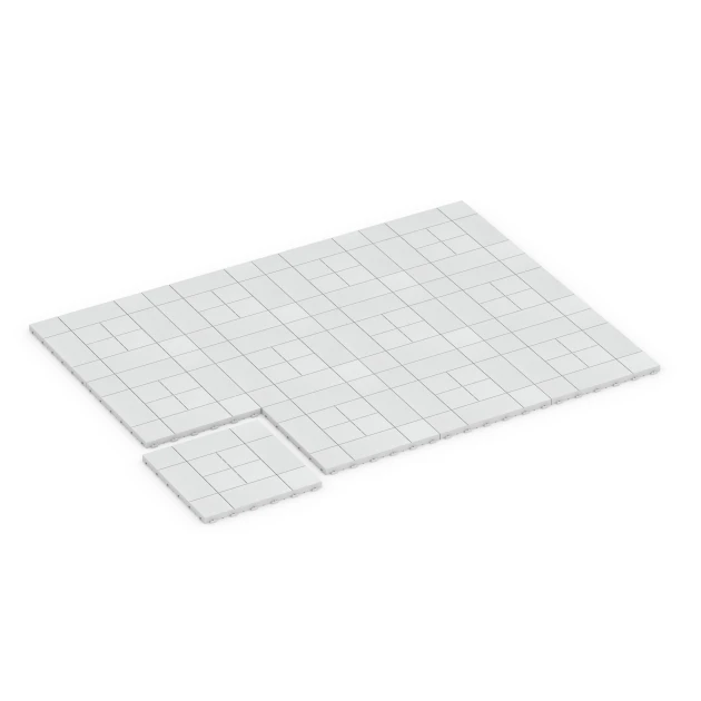 La situation d'installation typique du produit 6235 de WARCO - Motif à panneaux – Dalle clipsable, en couleur Craie dans les dimensions 38,5 x 38,5 x 2 cm.